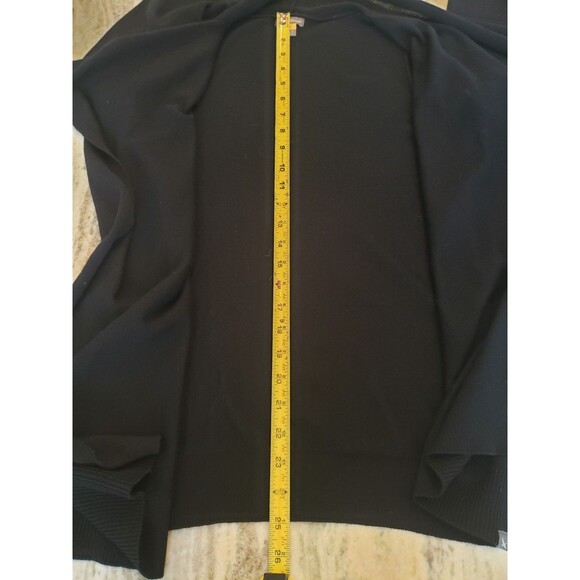 Eddie Bauer Ascent Cardigan Women’s Sz S Wool Blend Black Open Front Knit - Picture 11 of 12